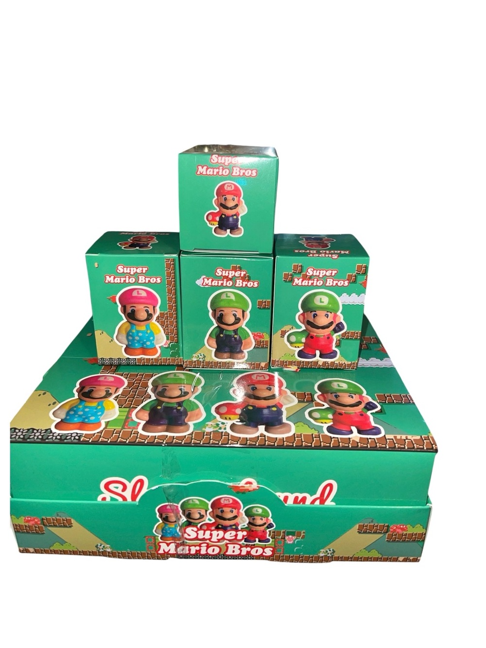SUPER MARIO BROS. SQUISHY FIGURE SURPRISE BOX SET OF 12